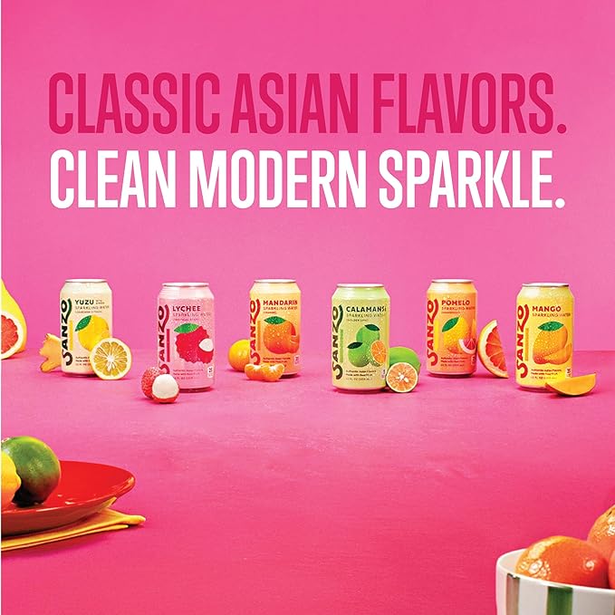 Sanzo Flavored Sparkling Water Variety Pack - Yuzu Lemon Soda, Calamansi Lime Seltzer Water, Pomelo