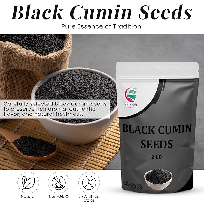 Black Cumin Seeds 2 LB, Nigella Sativa, 100% Pure & Natural, Premium Quality Kalonji Seeds, Perfect