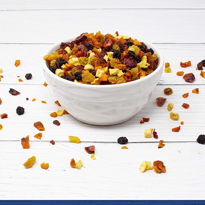 Traina Home Grown All American Sun Dried Fruit Blend - Diced Peaches, Cranberries, Blueberries