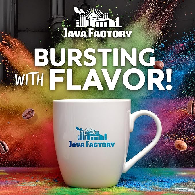 Java Factory High Caffeine Coffee Pods, Da Bomb Dark Roast, 40 Count - Compatible with K Cup
