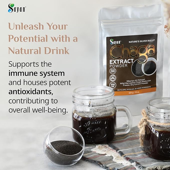 Sayan Chaga Mushroom Extract Powder, 2oz (Package May Vary)