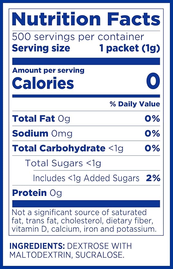 EQUAL Yellow Zero Calorie Sweetener, Sucralose Sugar Substitute, Zero Calorie Sugar Alternative