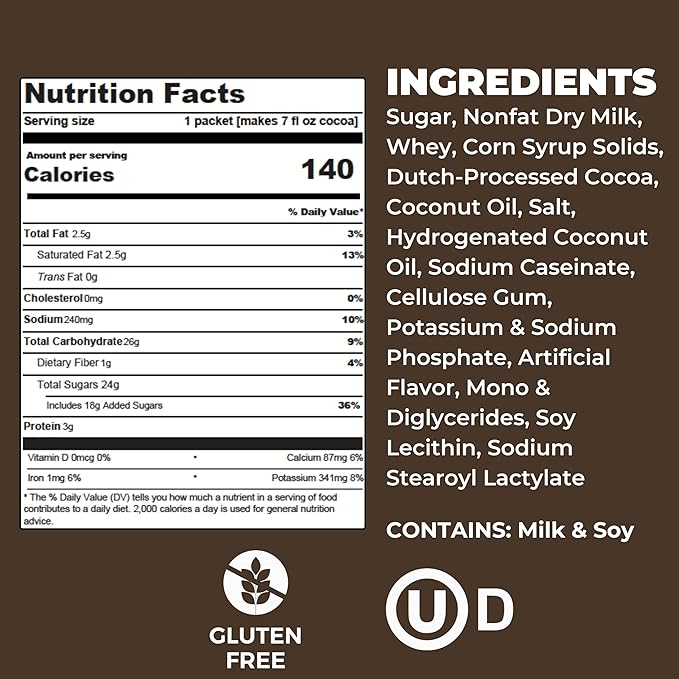 Cocoa Classics Chocolate Supreme Cocoa Mix, Hot Chocolate, Made with Nonfat Milk, Just Add Hot