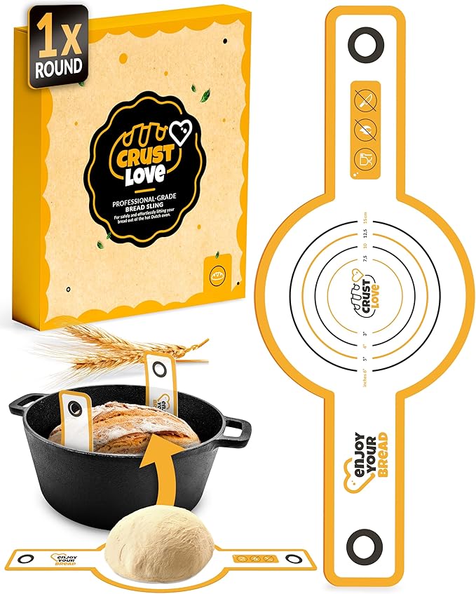 Silicone Bread Sling for Dutch Oven – Non-Stick Sourdough Sling & Baking Mat – Reusable & Easy to