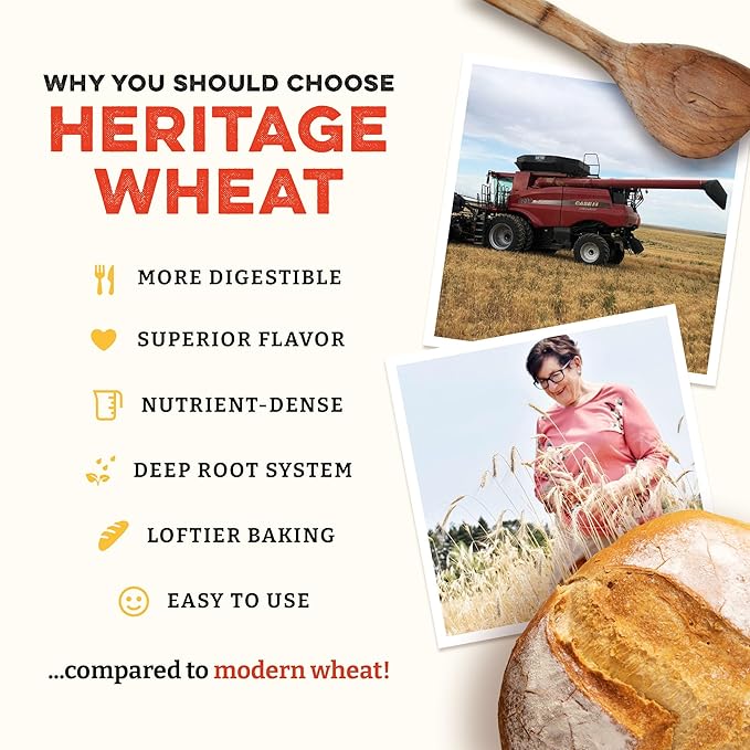 Sunrise Flour Mill Heritage Organic Bread Flour Blend - 2.0 lbs | Organic Unbleached Bread Flour