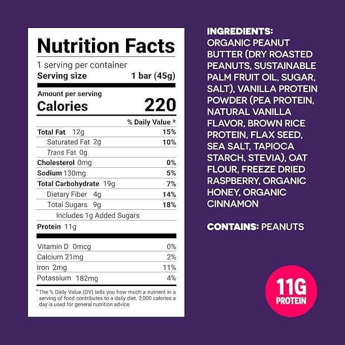 FROPRO Plant Protein Snack Bars - Plant Based Protein Bars, All-Natural, Gluten, Dairy, & Soy Free