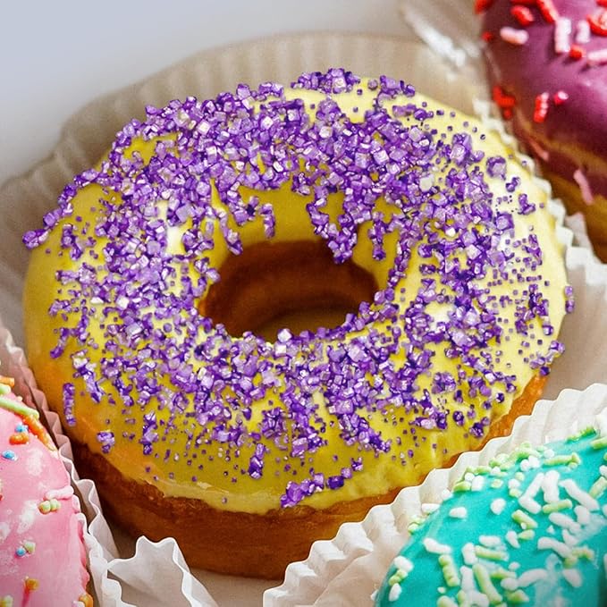 Edible Purple Sanding Sprinkles, Sanding Sugar, Kosher Food Grade 150g, Purple Sprinkles for Cake