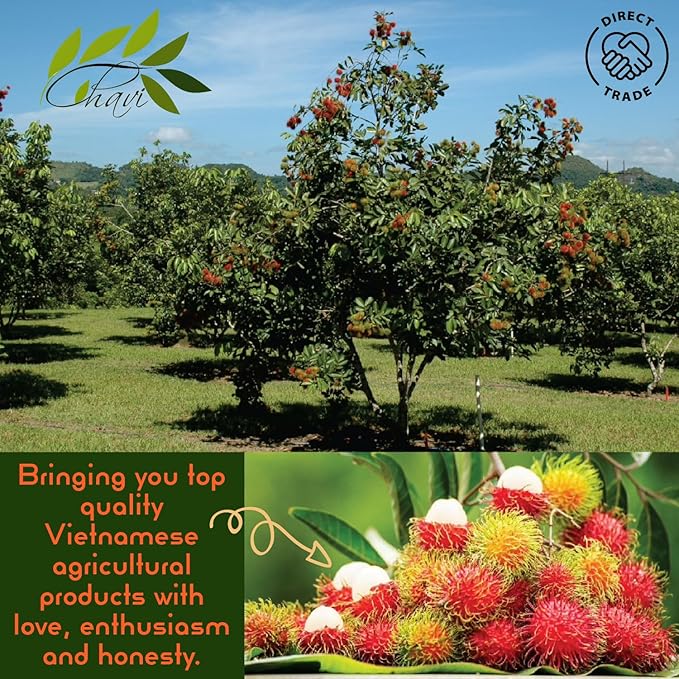CHAVI Freeze-Dried Rambutan - 2 Oz - Healthy 1 Ingredient Superfood Supersnacks - No Added Sugars