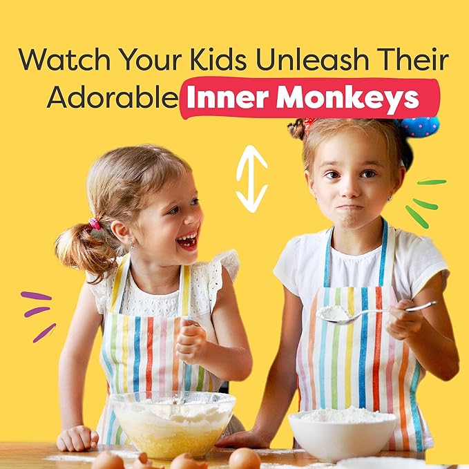 BAKETIVITY Monkey Banana Bread Kids Baking Kit | Banana Cake Kids Baking Set for Girls & Boys |