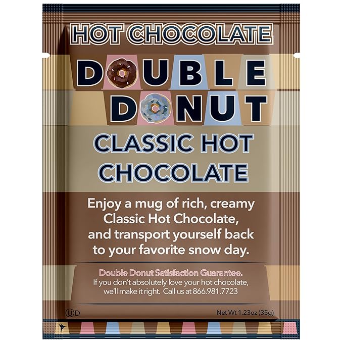 Double Donut Hot Chocolate, Classic Hot Chocolate, Hot Chocolate Packets, Hot Cocoa Mix, 32 Count