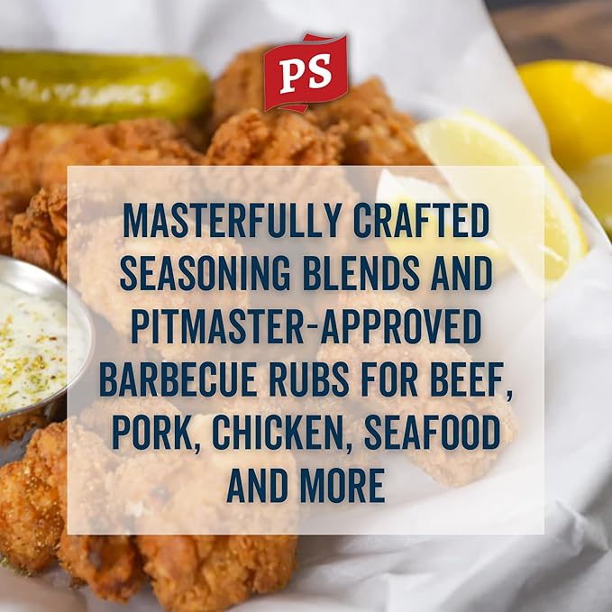 PS Seasoning Spicy Dill Pickle Wing Rub - Hot Chicken Seasoning with Vinegar, Red Pepper, Dill