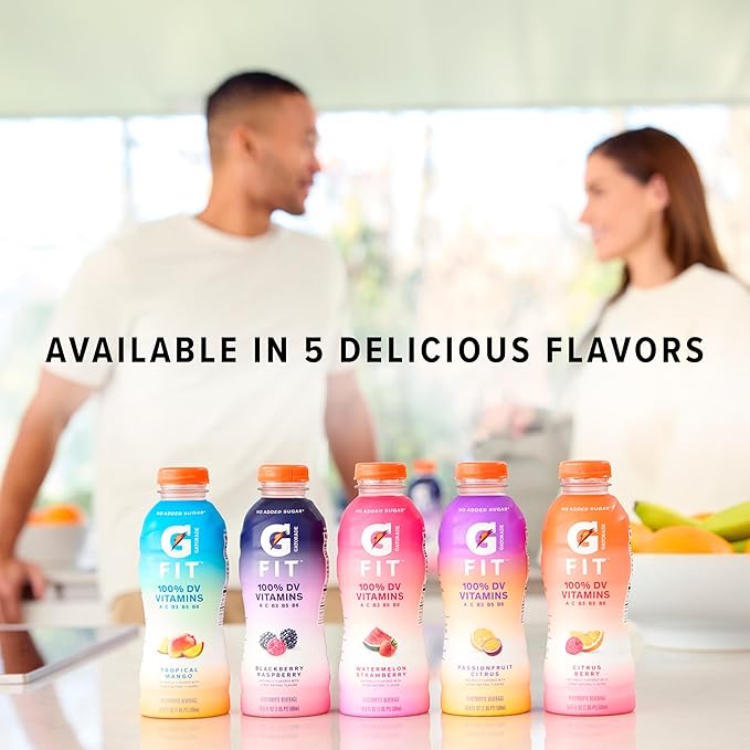 Gatorade Fit Electrolyte Beverage, Healthy Real Hydration, New 2.0 4 Flavor Variety Pack, 16.9.oz