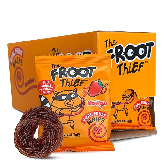 The FROOT Thief Real Fruit Snack Whips, Mango, Nut Free, Perfect for School Lunches and Snacks