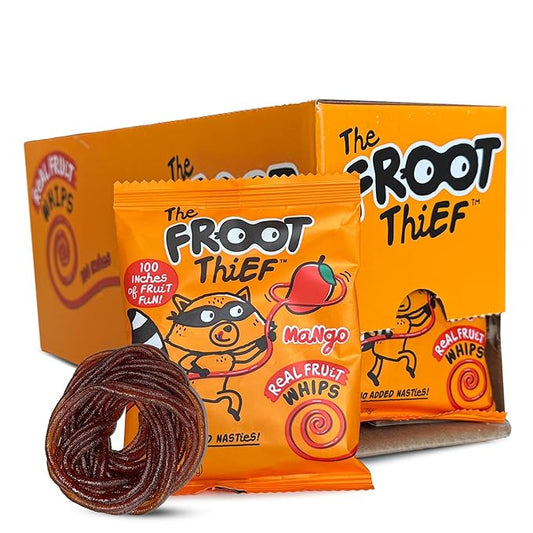 The FROOT Thief Real Fruit Snack Whips, Mango, Nut Free, Perfect for School Lunches and Snacks
