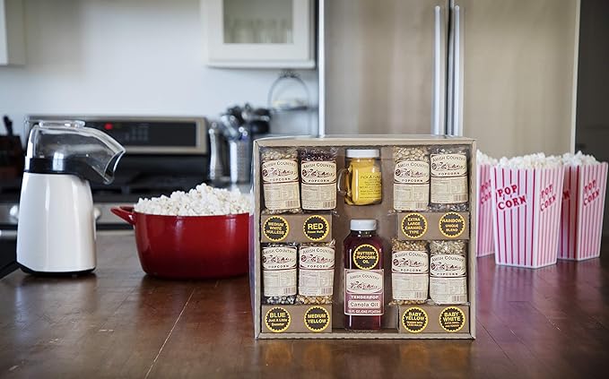 Amish Country Popcorn | 8-4 oz Bags | Stovetop Popping Sampler Pack with Canola Oil and BallPark