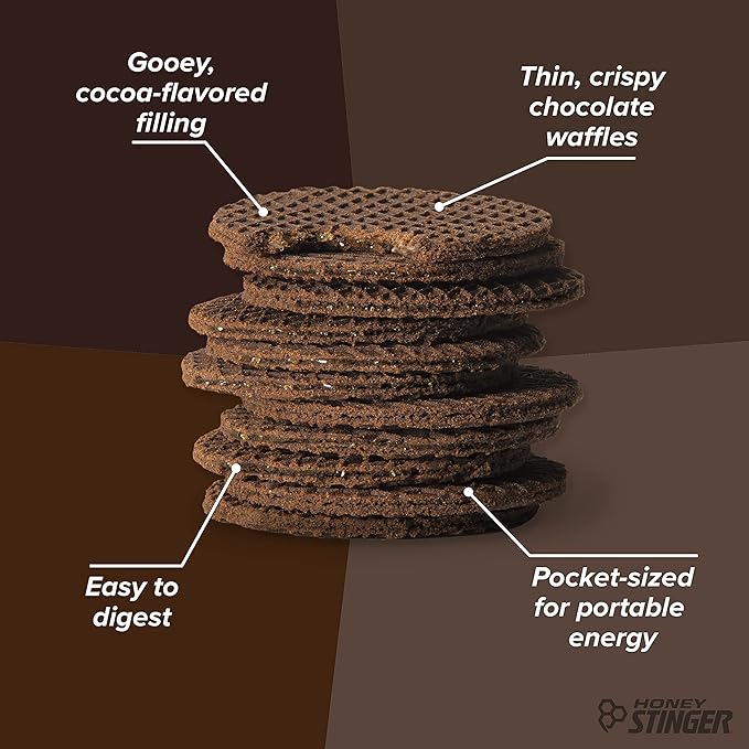 Honey Stinger Organic Chocolate Waffle, Energy Stroopwafel for Exercise, Endurance and Performance