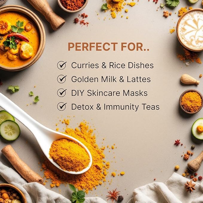 Organic Turmeric Powder 17.60 oz ??Turmeric Powder Organic for Cooking, Drinks & Skin ??USDA