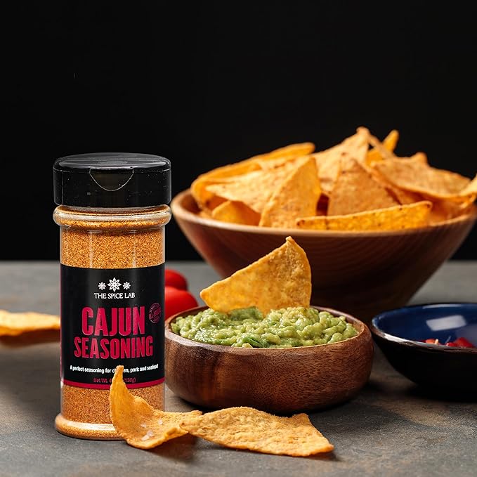 The Spice Lab Cajun Seasoning - Robust Gourmet Blend Cajun Powder Seasoning - Essential For Fish &
