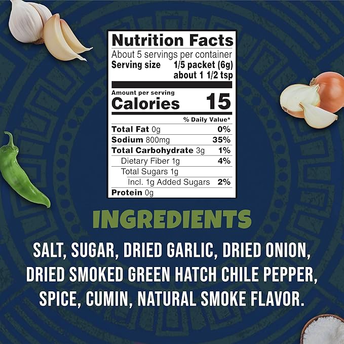 Ortega Street Taco Seasoning Mix, Hatch Green Chili, 1 Ounce