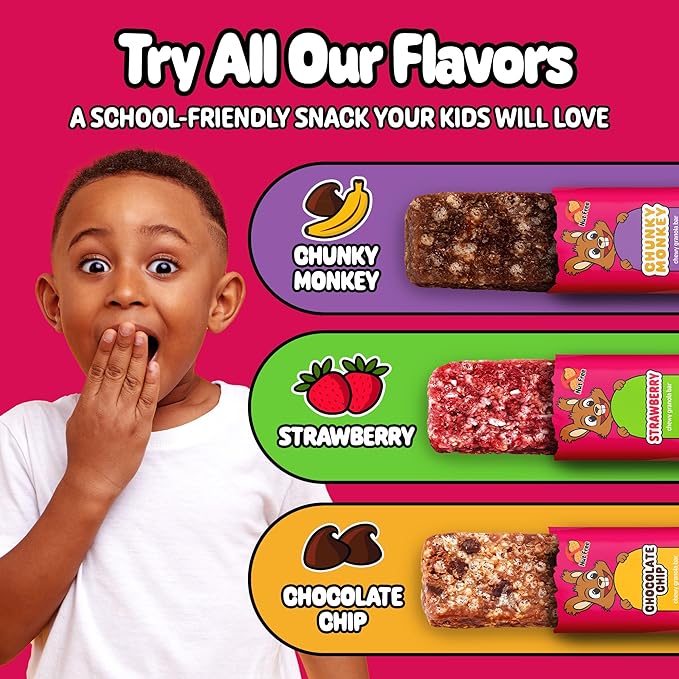 Snakkidz Organic Chewy Granola Bar, Allergen Free, Made with Avocado Oil, Low Sugar (45 Bars