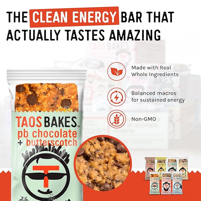 Taos Bakes - Variety Pack - Breakfast Bars - High Protein and High Fiber packed Granola Bars