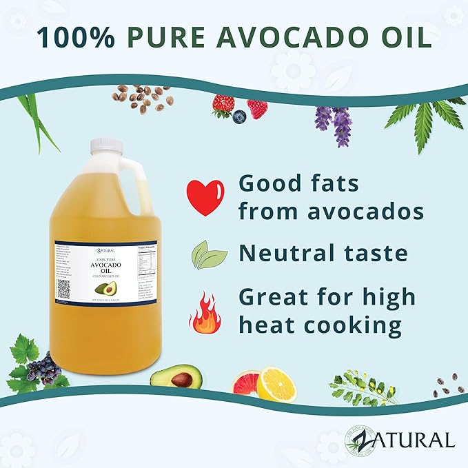Zatural 100% Avocado Oil Pure Natural without Additives, Clean, Cold Pressed, Non-GMO, Vegan: For