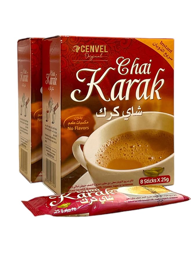 CENVEL® Karak Chai Sweetened | Premium Instant Karak Tea – Natural | Instant Indian Authentic Chai