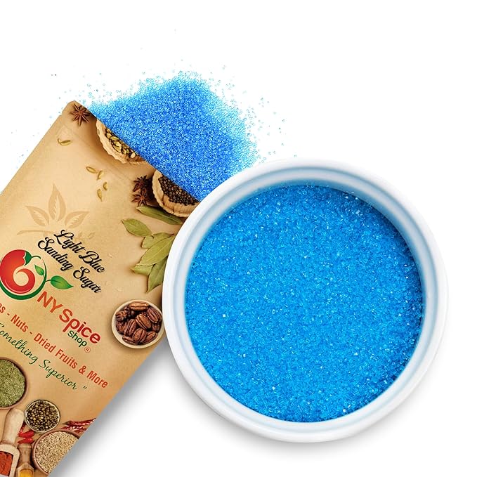 NY Spice Shop Light Blue Sanding Sugar - 3 PoundSweet Colorful Edible Sprinkles For Candy Dish