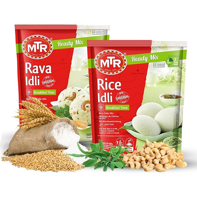 MTR Instant Assorted Mix - Ready to Cook Authentic Indian Breakfast, Lunch, Dinner or Snack Meal