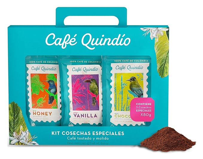 Cafe Quindio Specialty Harvest - Medium Roast 100% Colombian Excelso Whole Bean Arabica Coffee (2.8