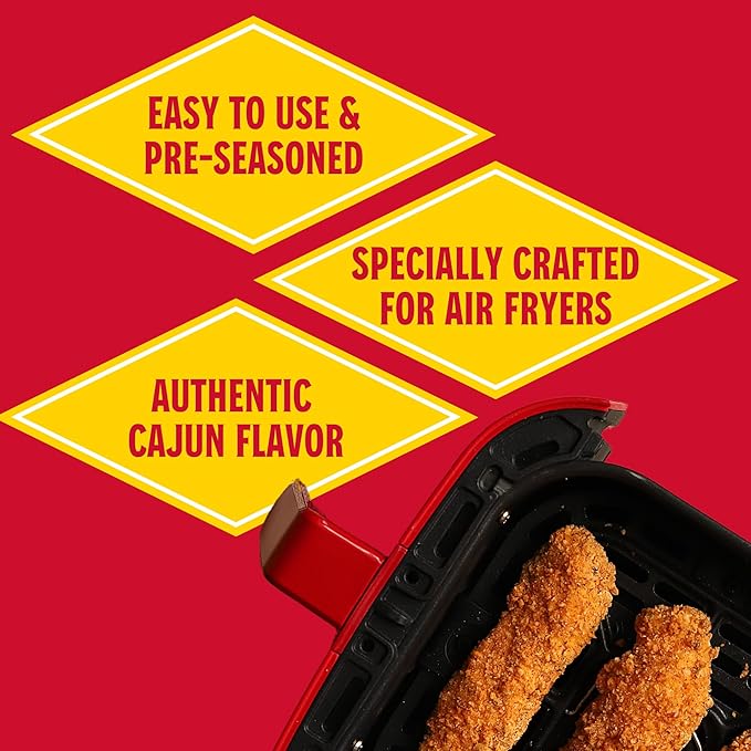 Louisiana Fish Fry, Air Fryer Chicken Coating Mix, 5 oz (Pack of 6) Each Box Coats 2 lbs of Chicken