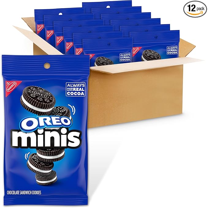 OREO Minis Chocolate Sandwich Cookies, 12 - 3 oz Bags