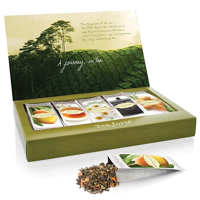 Tea Forte Tea Tasting Assortment Single Steeps Loose Leaf Premium Tea Gift Set Sampler, 15 Count 3