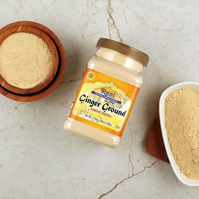 Rani Ginger (Adarak) Powder Ground, Spice 28oz (1.75lbs) 800g PET Jar ~ All Natural | Vegan |