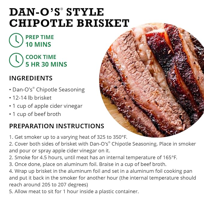 Dan-O's Chipotle Seasoning, 8.9 oz Bottle, All Purpose Seasoning for Chicken Wings, Pork, Brisket