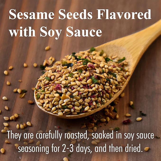 YAMASAN KYOTO UJI Japanese Umeboshi Furikake Seasoning, Sesame-Soy Marinade, Freeze-dried Sour Plum
