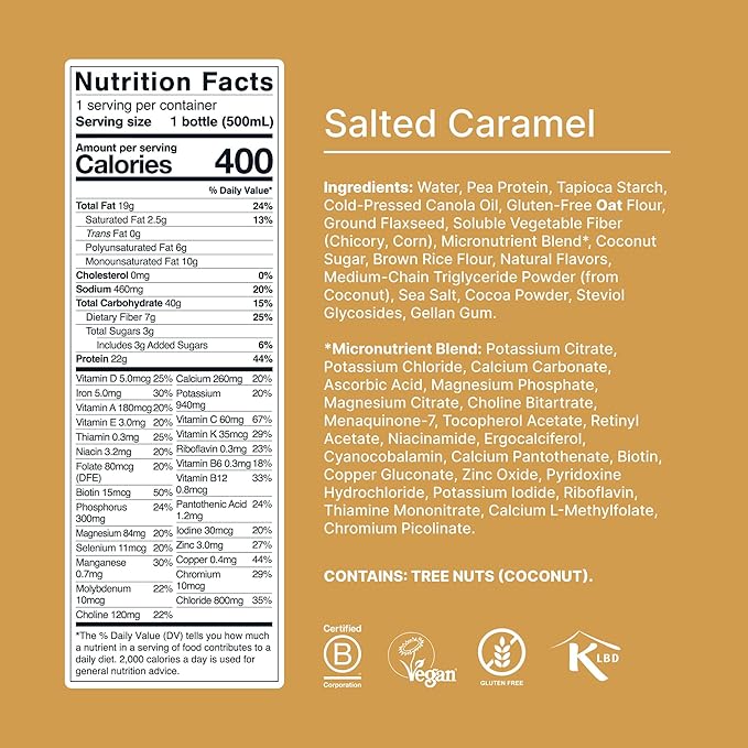 Huel Ready-to-Drink | Salted Caramel Meal Replacement Drink | High Protein Drink | Nutritionally