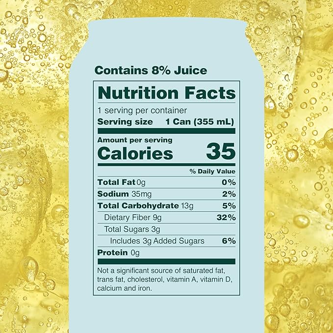 OLIPOP Prebiotic Soda Pop, Tropical Punch, A New Kind of Soda Packed with Prebiotics, Fiber, and