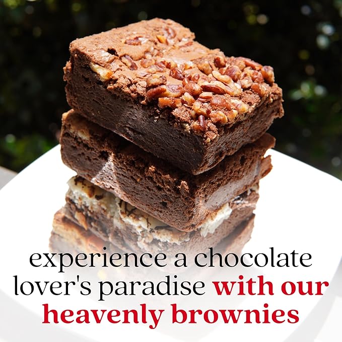 David's Cookies Assorted Brownies Gift Tin - 20 Slices of Individually Wrapped Gourmet Brownies