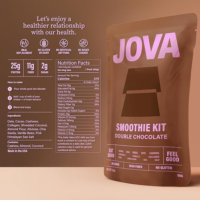 JOVA Smoothie Variety Pack | Nutritious, Delicious & Ready in 1 Minutes | 22g+ Protein