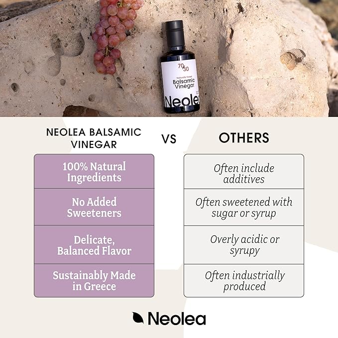 Neolea Chocolate Balsamic Vinegar from Greece - Aged 3 Years in French Oak Barrels - Made from