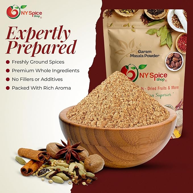 NY Spice Shop Garam Masala Spice Powder - 6 Ounce Premium Spice Blend - Garam Masala Seasoning