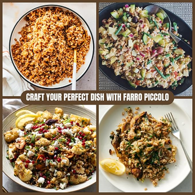 Marsh Hen Mill Farro Piccolo Semi Pearled Ancient Grains | Fast Cooking Farro Grain Organic | Ideal