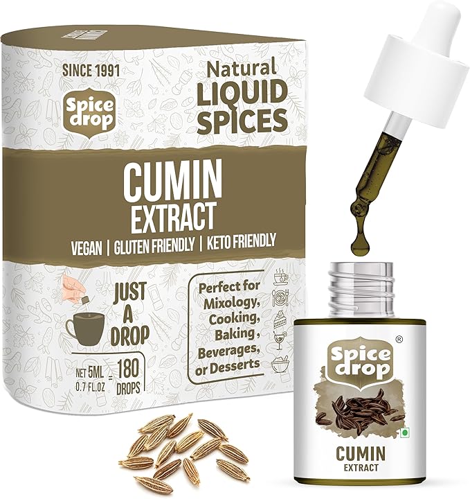 Spice Drop Cumin Natural Extract For Food, Beverages, And Dessert |100% Natural | For Authentic