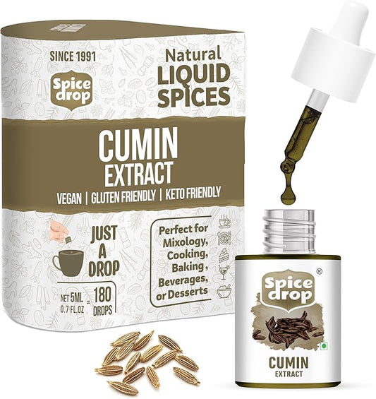 Spice Drop Cumin Natural Extract For Food, Beverages, And Dessert |100% Natural | For Authentic
