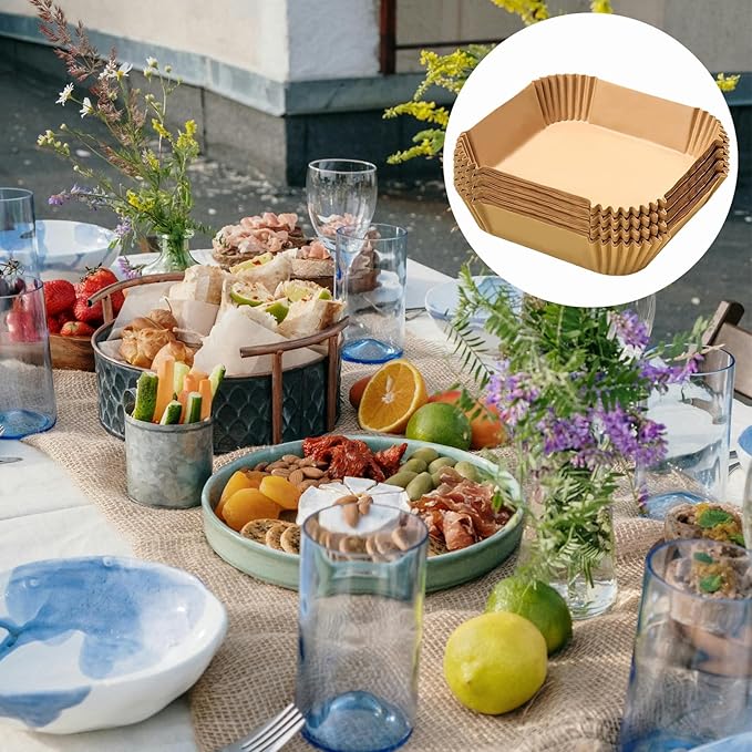 200PCS Air Fryer Liners Disposable,Victoyaw 9 Inch Square Air Fryer Parchment Paper Liners for