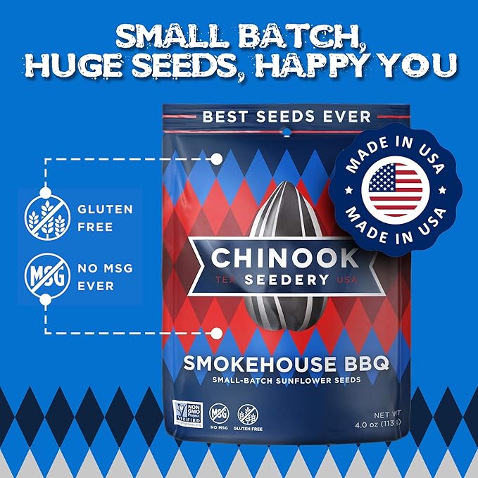 Chinook Seedery Roasted Sunflower Seeds - Jumbo Seeds Keto Snacks - Best For Snack Packs - Gluten