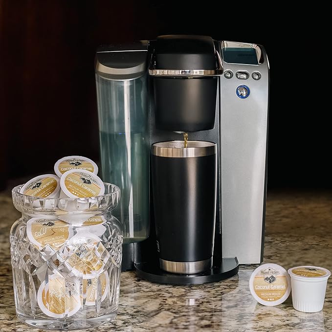 Roast Ridge Single Serve Coffee Pods for Keurig K-Cup Brewers, Coconut Caramel, Medium Roast, 100