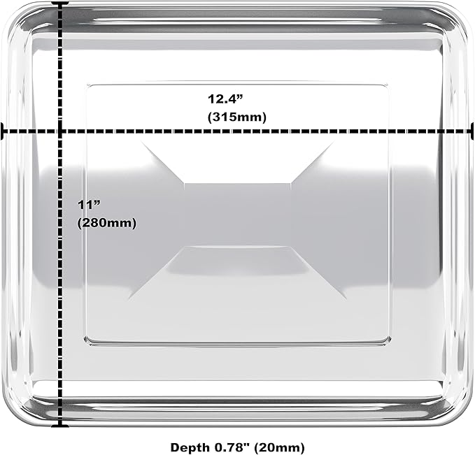 Univen Stainless Steel Baking Tray Pan Upgrade Compatible with Cuisinart Airfryer Oven TOA-60