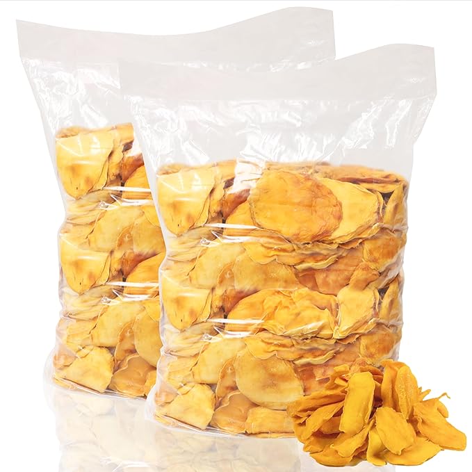 Anna and Sarah Dried Organic Mango, BULK No Sugar Added, No Preservatives, Al-Natural, Premium